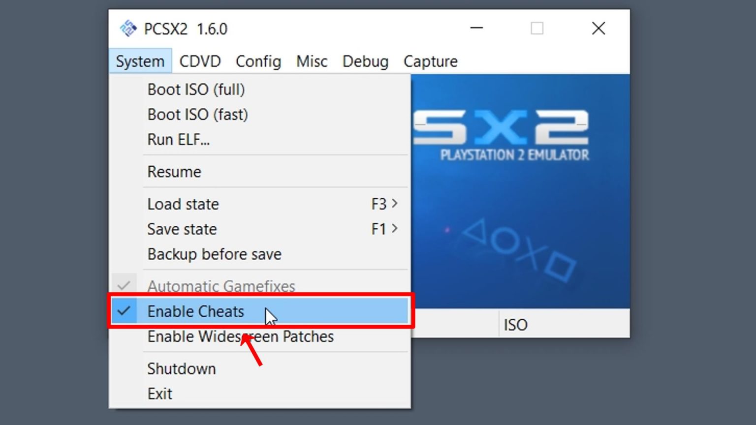 how to patch cheat pcsx2 iso plugin