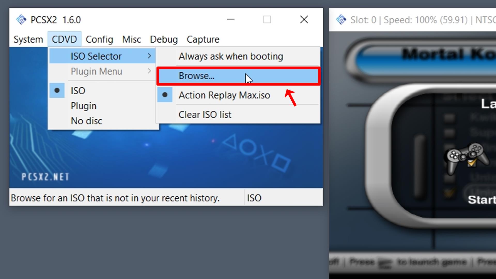 convert action replay max cheats to pcsx2 file