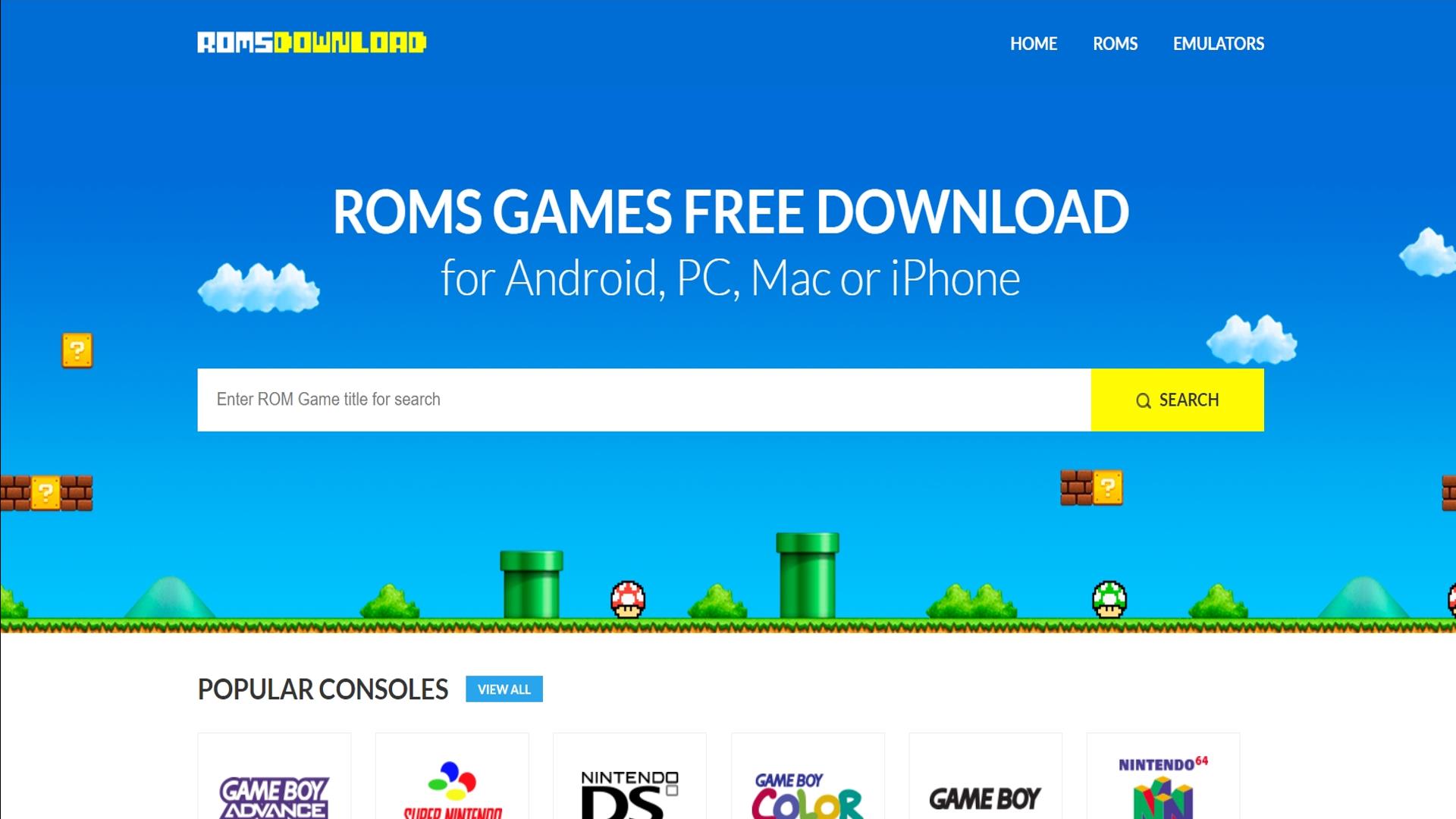 Roms Download, Free Download Emulator Games and ISO