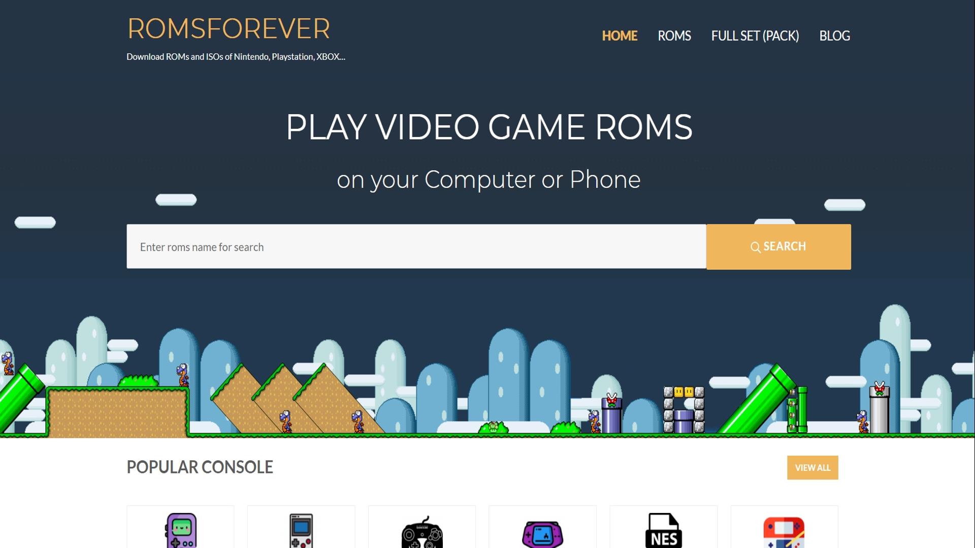 Download ROMs and ISOs of Nintendo, Playstation, XBOX
