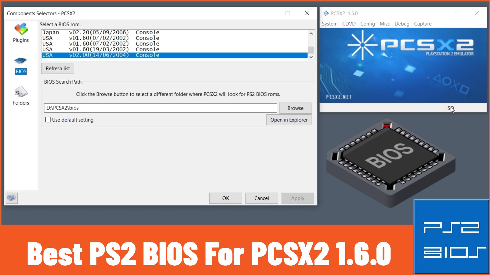 which bios rom should i use for pcsx2